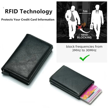 RFID Blocking Leather Wallet